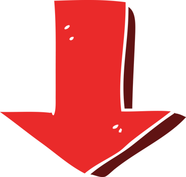 flat color style cartoon pointing arrow png
