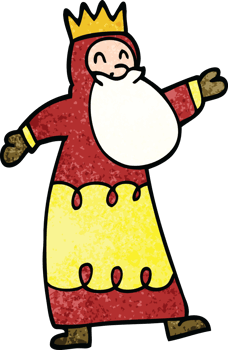 cartoon doodle wise king png