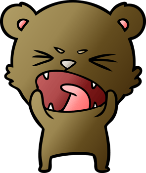 angry cartoon bear png