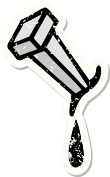 distressed sticker tattoo in traditional style of iron nail png