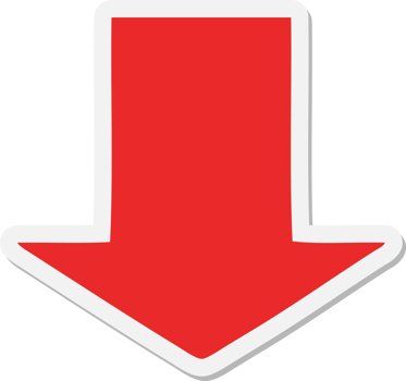 pointing arrow cartoon sticker png