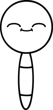 line drawing cartoon of a magnifying glass png