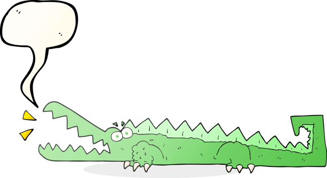 drawn speech bubble cartoon crocodile png