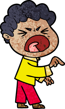 cartoon furious man png
