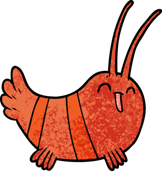 cartoon crayfish drawing png