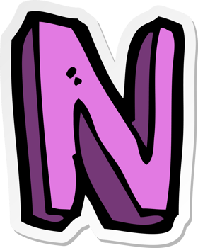 sticker of a cartoon letter png