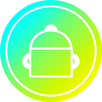 cooking pot circular icon with cool gradient finish png