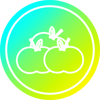 pile of apples circular icon with cool gradient finish png