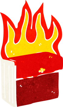 cartoon burning business files png