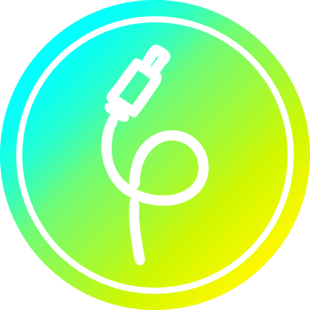 electrical plug circular icon with cool gradient finish png