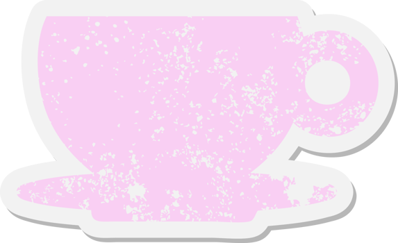coffee or tea cup grunge sticker png