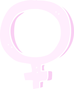 flat color illustration of female symbol png