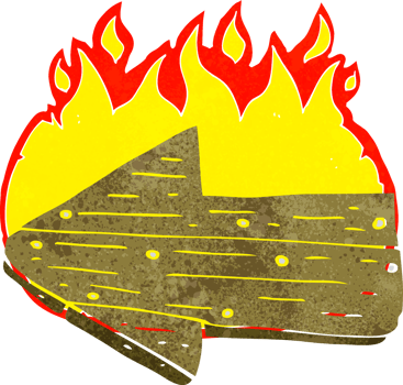 cartoon burning direction arrow png