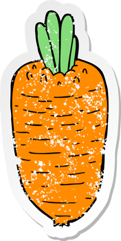 distressed sticker of a cartoon vegetable png