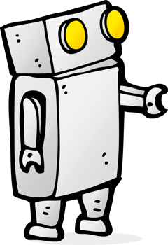 cartoon robot drawing png