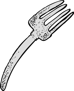 cartoon fork drawing png