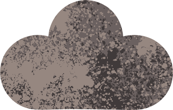 retro illustration style cartoon of a storm cloud png