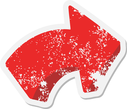 pointing arrow cartoon grunge sticker png