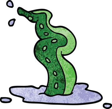 cartoon doodle spooky tentacle png