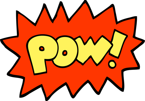 hand drawn doodle style cartoon pow symbol png