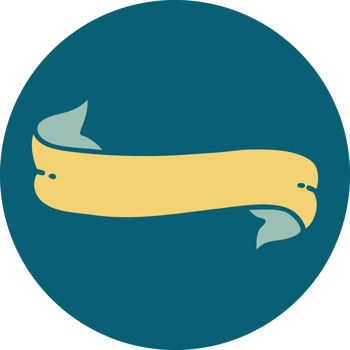 iconic tattoo style image of a banner png