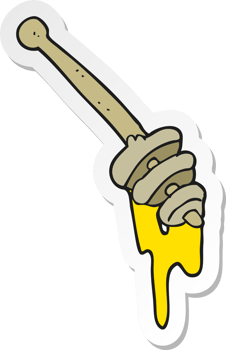 sticker of a cartoon honey dipper png