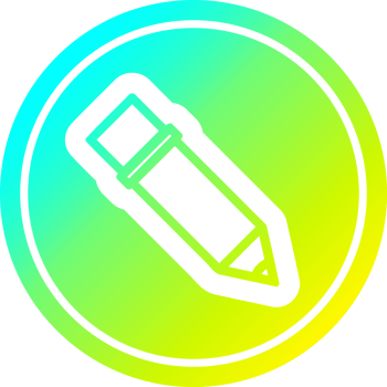 simple pencil icon with cool gradient finish png