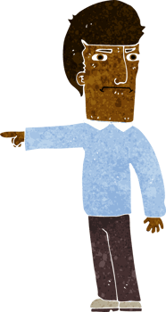 cartoon man pointing png