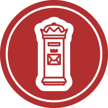 British postbox circular icon symbol png