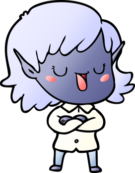 cartoon elf girl png