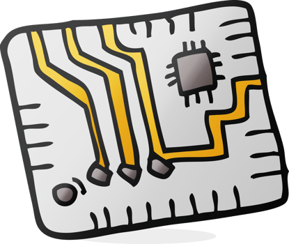 drawn cartoon computer circuitboard png