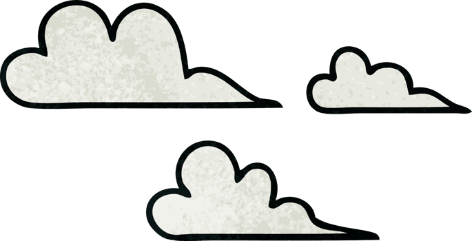 retro grunge texture cartoon of a cloud png