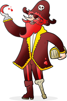 drawn cartoon pirate captain png