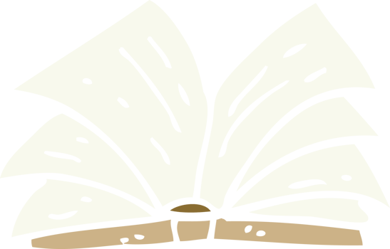 flat color illustration cartoon open book png