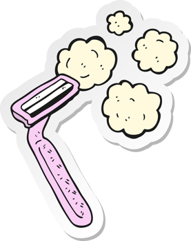 sticker of a cartoon razor png