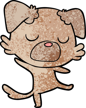 cartoon dog drawing png