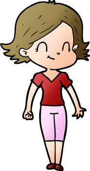 cartoon friendly girl png