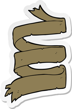 sticker of a cartoon old scroll png