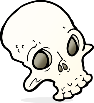 cartoon spooky skull png