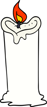 cartoon candle drawing png