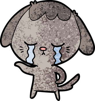cartoon dog crying png