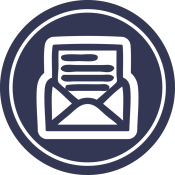 envelope letter circular icon symbol png