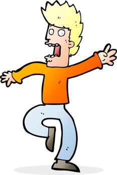 cartoon frightened man png