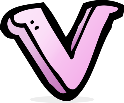cartoon letter V png