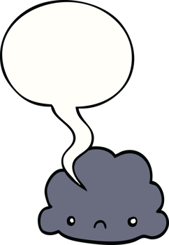 cartoon cloud with speech bubble png