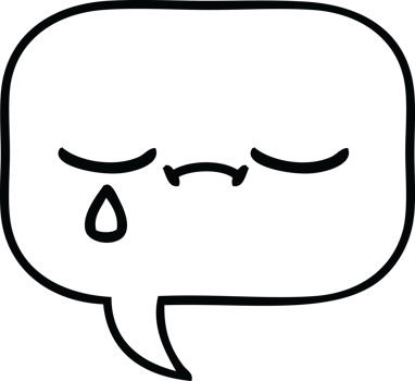 line drawing cartoon of a speech bubble png
