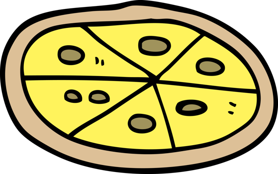 cartoon doodle pizza png