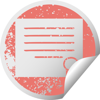 distressed circular peeling sticker symbol of a work diploma png