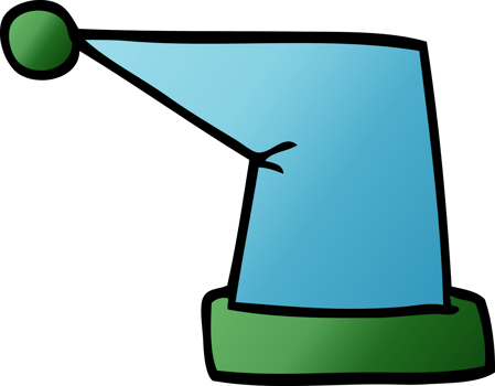 cartoon doodle elf hat png