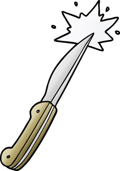 cartoon sharp kitchen knife png